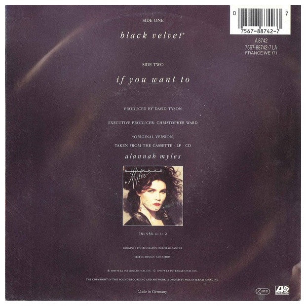 ALANNAH MYLES - BLACK VELVET | 7" SINGLE USADO