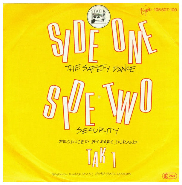 MEN WITHOUT HATS - SAFETY DANCE | 7" SINGLE USADO