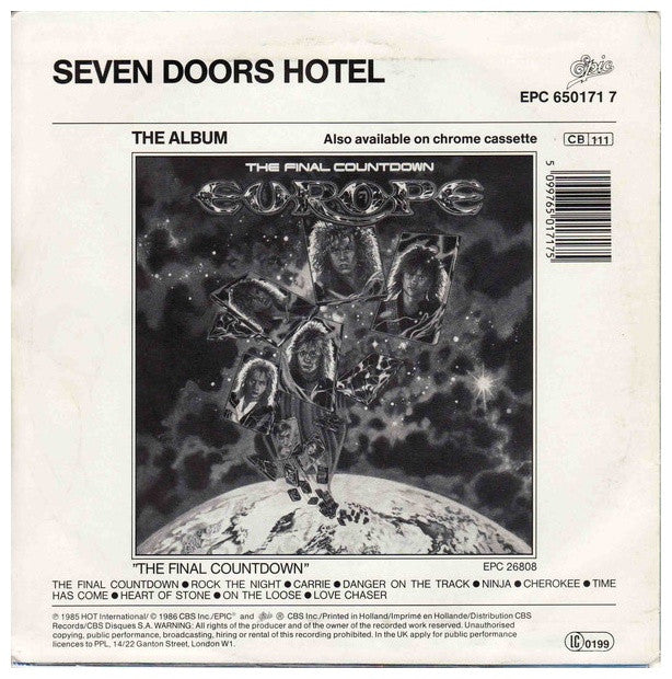 EUROPE - ROCK THE NIGHT | 7" SINGLE USADO