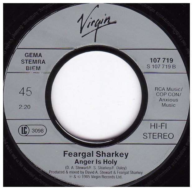 FEARGAL SHARKEY - A GOOD HEART | 7" SINGLE USADO