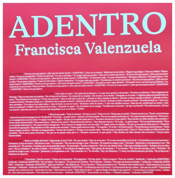 FRANCISCA VALENZUELA - ADENTRO (DELUXE EDITION) | VINILO