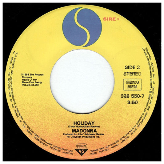 MADONNA - TRUE BLUE/HOLIDAY | 7" SINGLE USADO