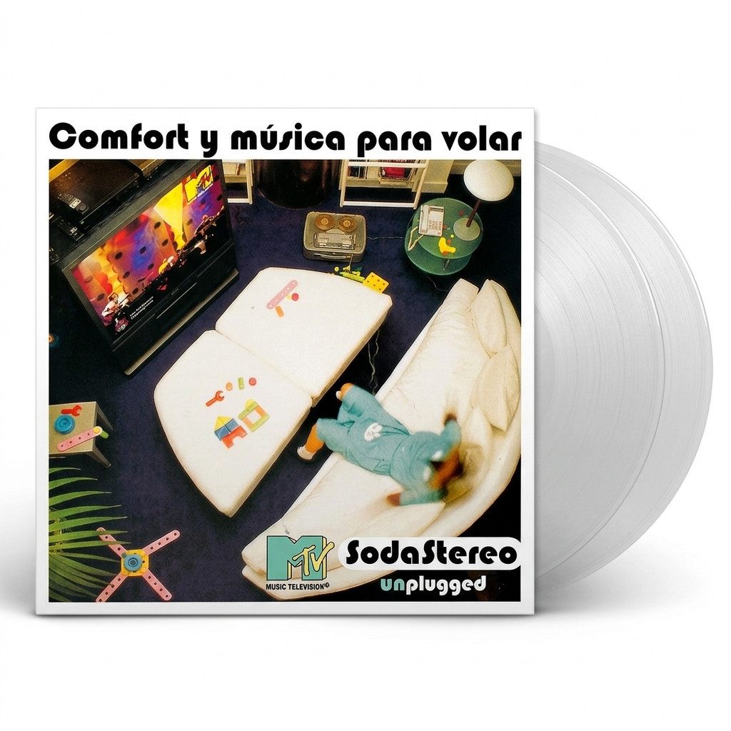 (PREVENTA) SODA STEREO - COMFORT & MUSICA PARA VOLAR: (MTV UNPLUGGED) (2LP) (ULTRA CLEAR VINYL) (MADE IN USA) | VINILO