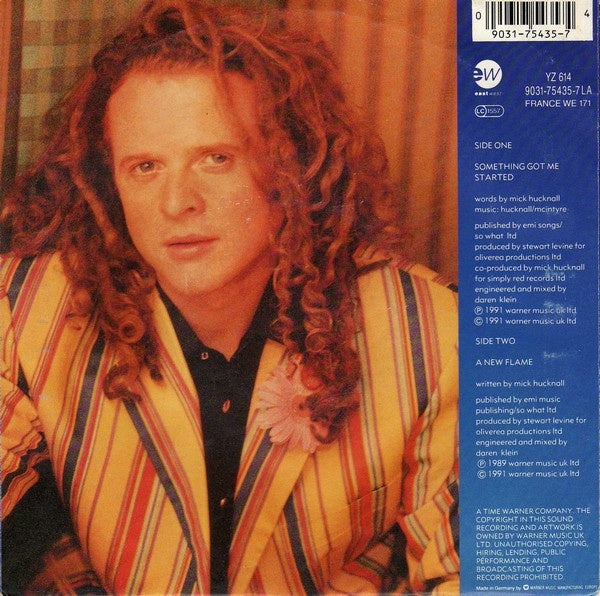 SIMPLY RED - SOMETHING GOT ME STARTED/A NEW FLAME (PROMO COPY) | 7" SINGLE USADO
