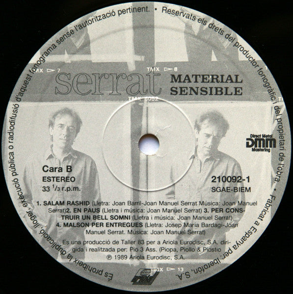 JOAN MANUEL SERRAT - MATERIAL SENSIBLE | VINILO USADO