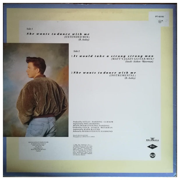 RICK ASTLEY - SHE WANTS DANCE WITH ME | 12" MAXI SINGLE VINILO USADO