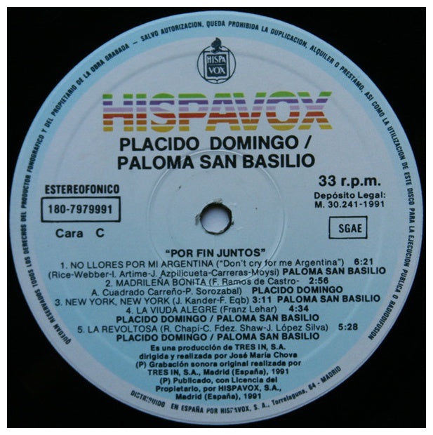PALOMA SAN BASILIO y PLACIDO DOMINGO - POR FIN JUNTOS (2LP) | VINILO USADO