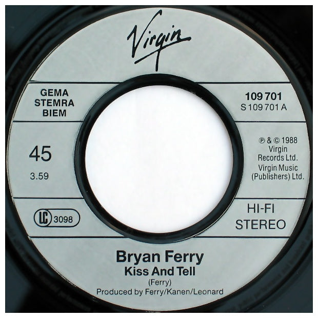 BRYAN FERRY - KISS AND TELL | 7" SINGLE USADO