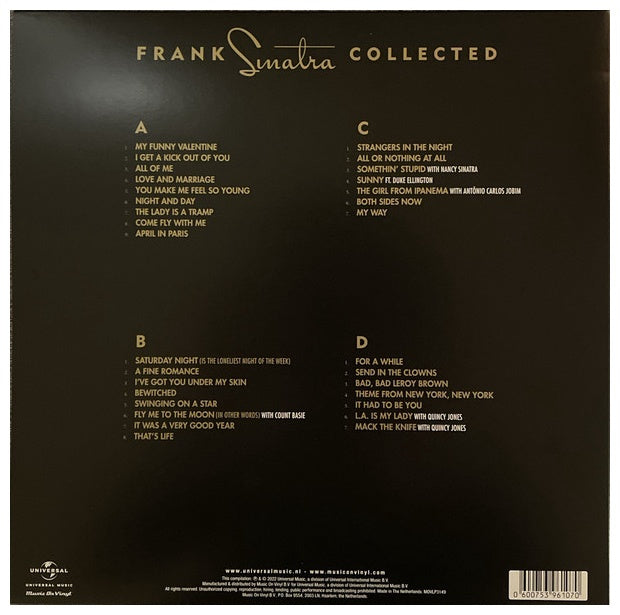 FRANK SINATRA - COLLECTED (TRANSLUCENT BLUE VINYL) (2LP) | VINILO