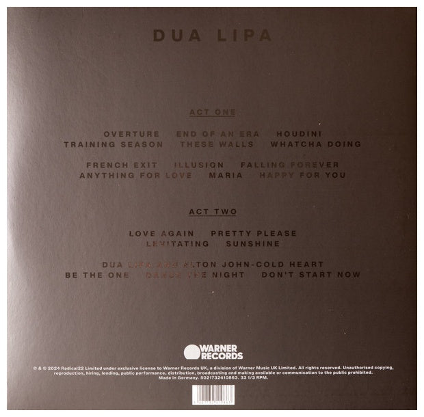 DUA LIPA - LIVE FROM ROYAL ALBERT HALL (2025) (2LP) | VINILO