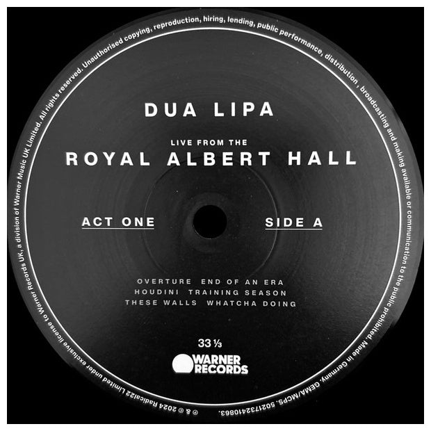 DUA LIPA - LIVE FROM ROYAL ALBERT HALL (2025) (2LP) | VINILO
