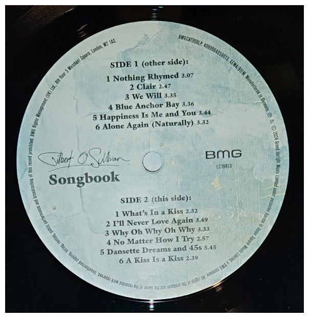 GILBERT O'SULLIVAN - SONGBOOK | VINILO