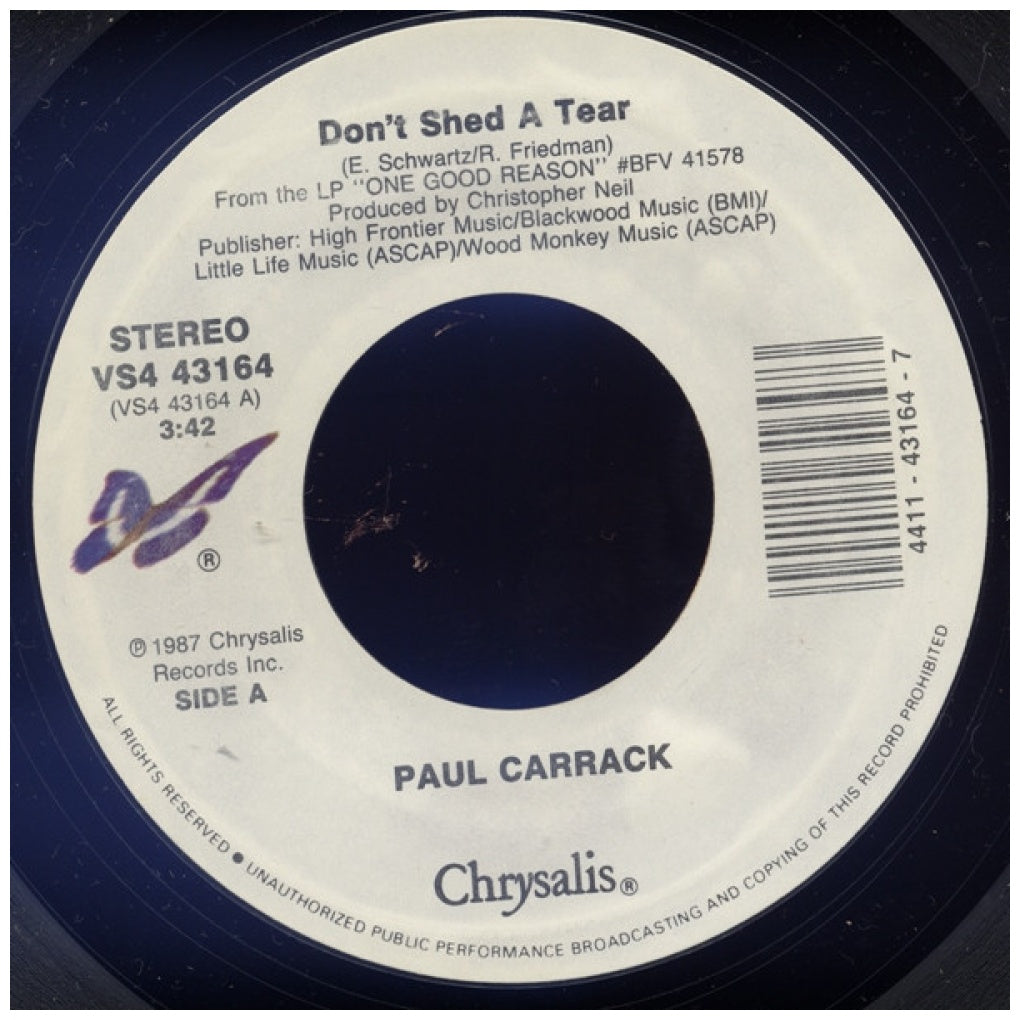 PAUL CARRACK - DON'T SHED A TEAR | 7" SINGLE USADO