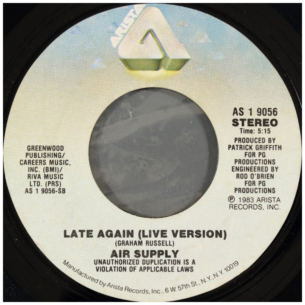 AIR SUPPLY - MAKING LOVE (OUT OF NOTHING AT ALL) | 7" SINGLE USADO