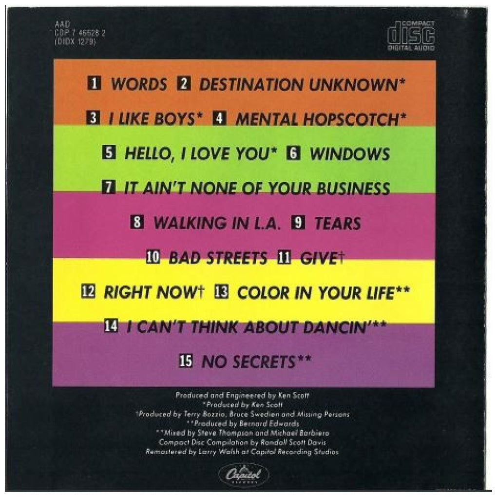 MISSING PERSONS - THE BEST | CD USADO