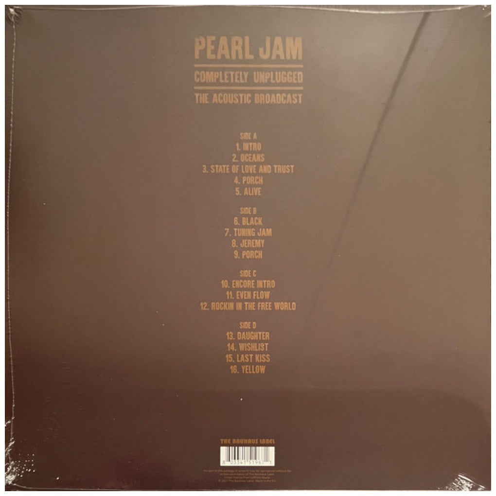 PEARL JAM - COMPLETELY UNPLUGGED (2LP) (RED VINYL) | VINILO