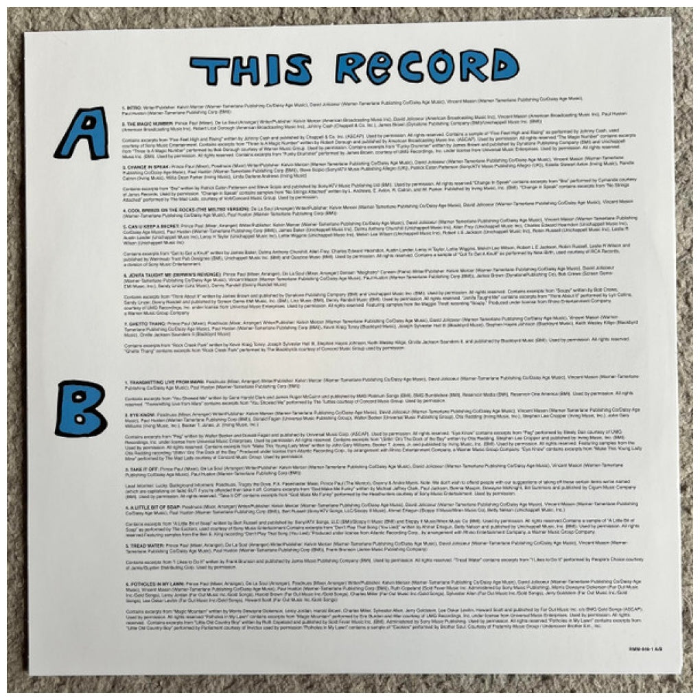 DE LA SOUL - 3 FEET HIGH AND RISING (2LP) (180 GRS) | VINILO