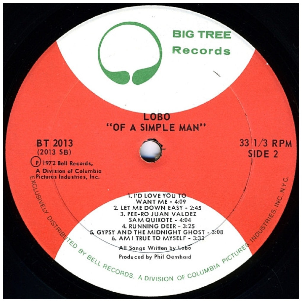 LOBO - OF A SIMPLE MAN | VINILO USADO