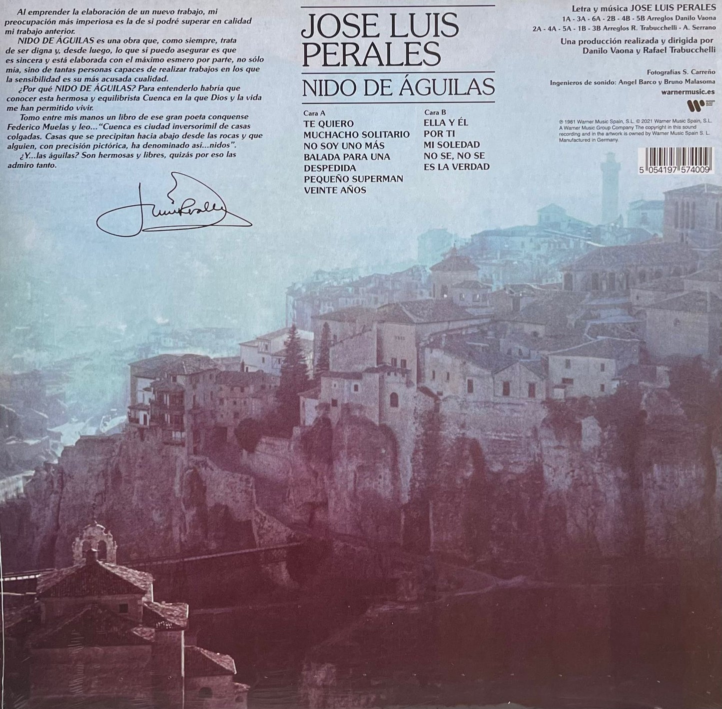 JOSE LUIS PERALES - NIDO DE AGUILA LP | VINILO