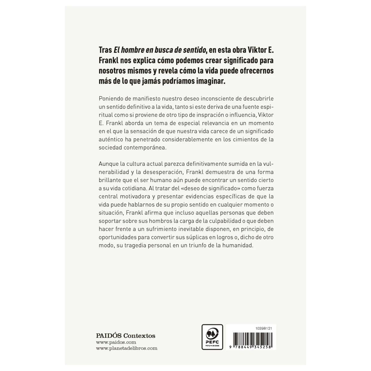 EL HOMBRE EN BUSCA DEL SENTIDO ÚLTIMO (TAPA RÚSTICA) - VIKTOR E. FRANKL | LIBRO