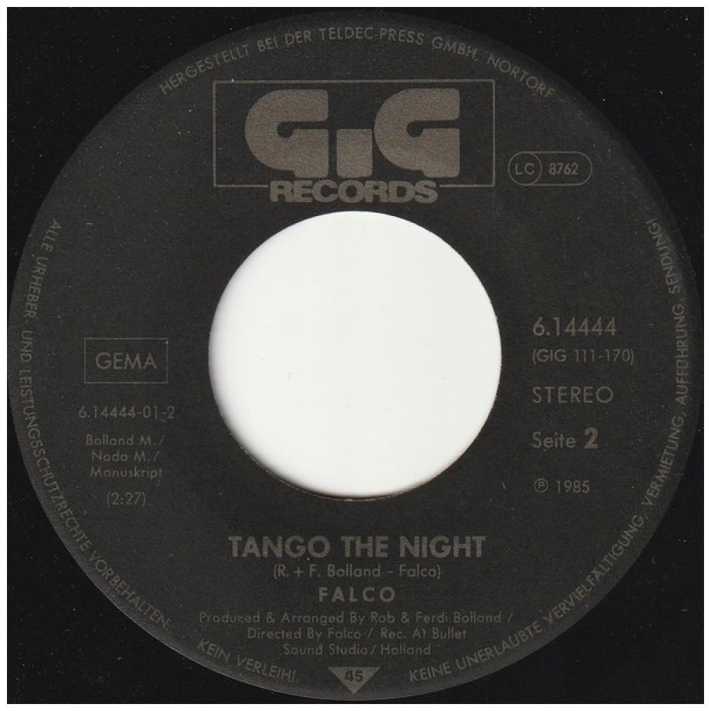 FALCO - VIENNA CALLING | 7" SINGLE USADO