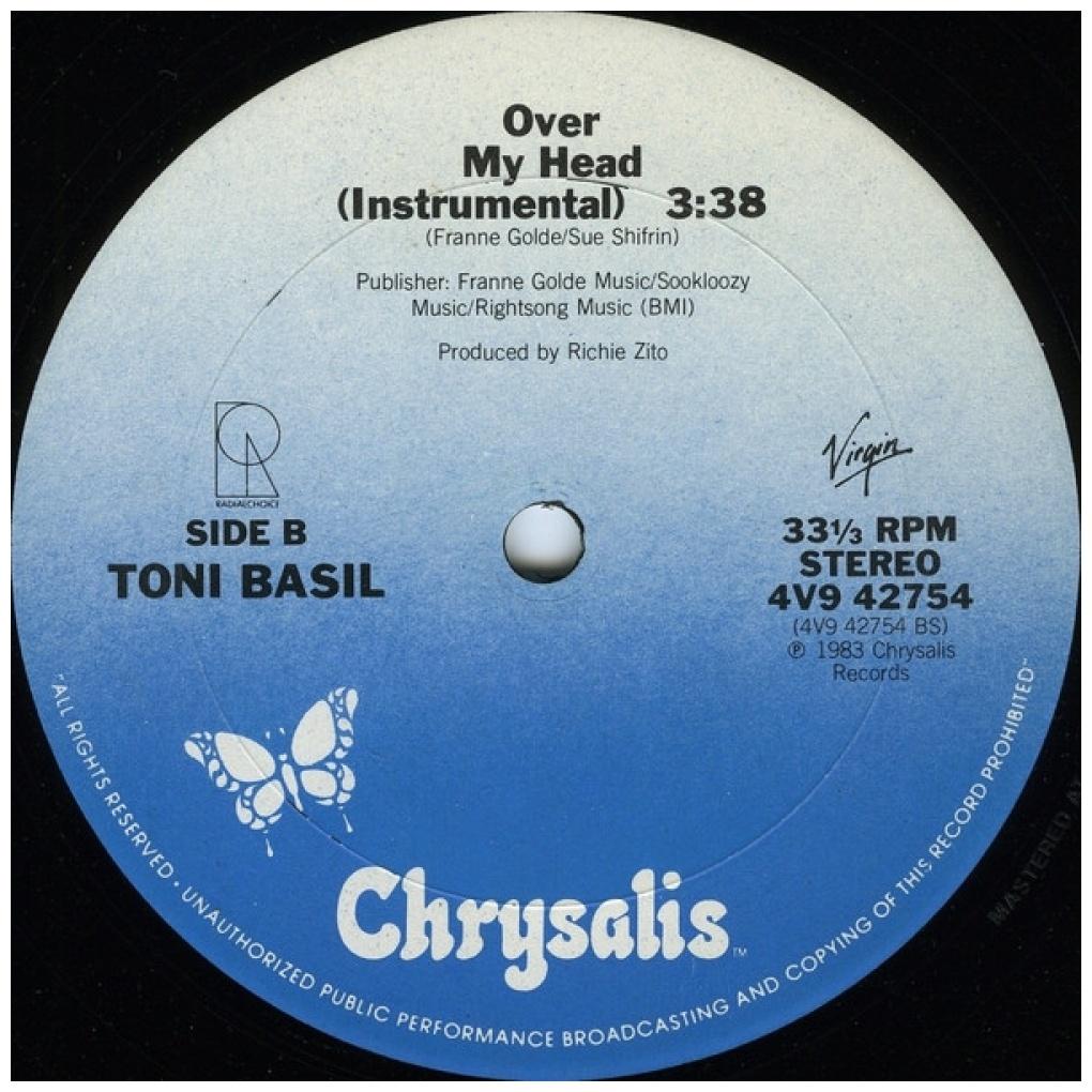 TONI BASIL - OVER MY HEAD | 12" MAXI SINGLE VINILO USADO