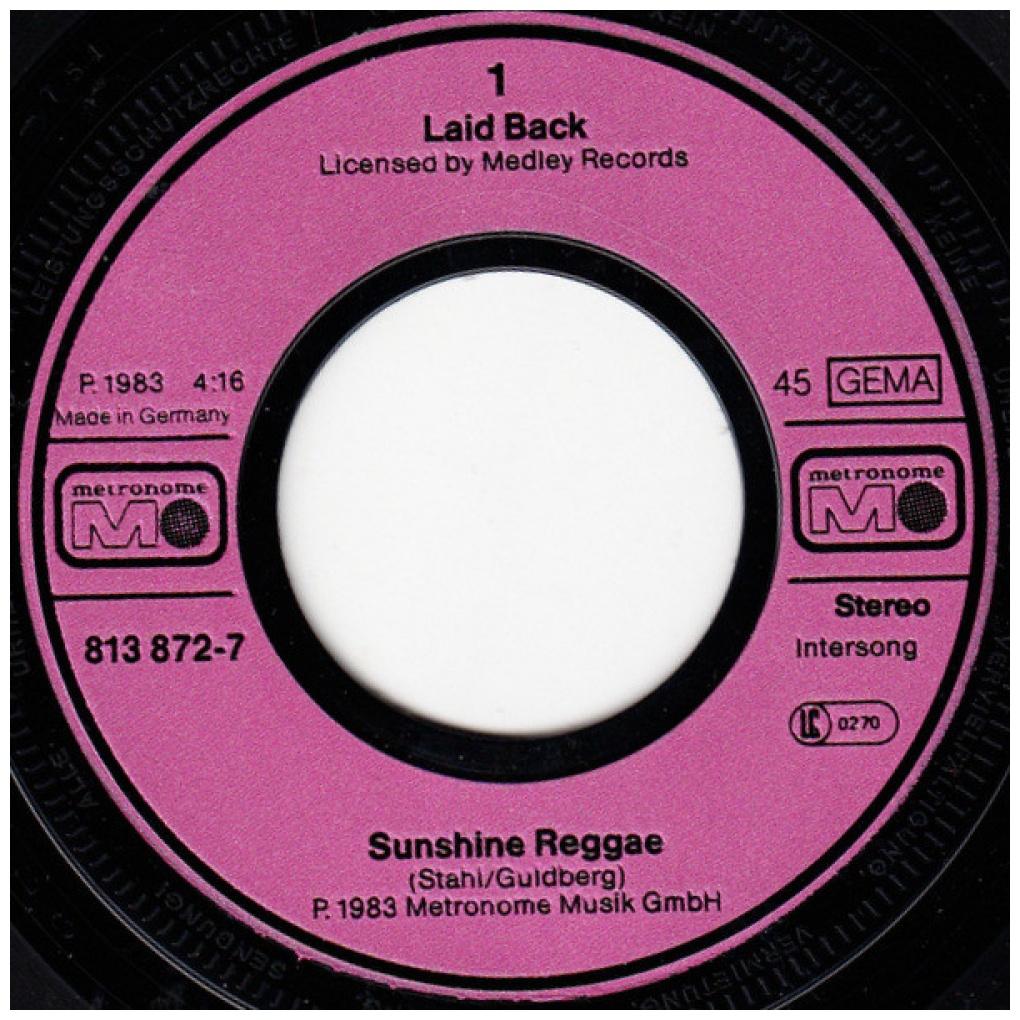 LAID BACK - SUNSHINE REGGAE | 7" SINGLE USADO