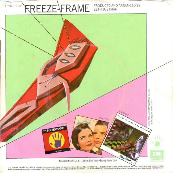 J. GEILS BAND - FREEZE-FRAME/FLAMETHROWER | 7" SINGLE VINILO USADO