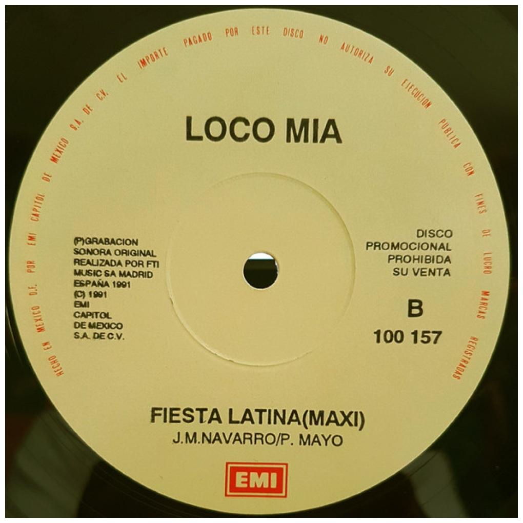 LOCOMIA - FIESTA LATINA (PROMO COPY) | 12" MAXI SINGLE VINILO USADO