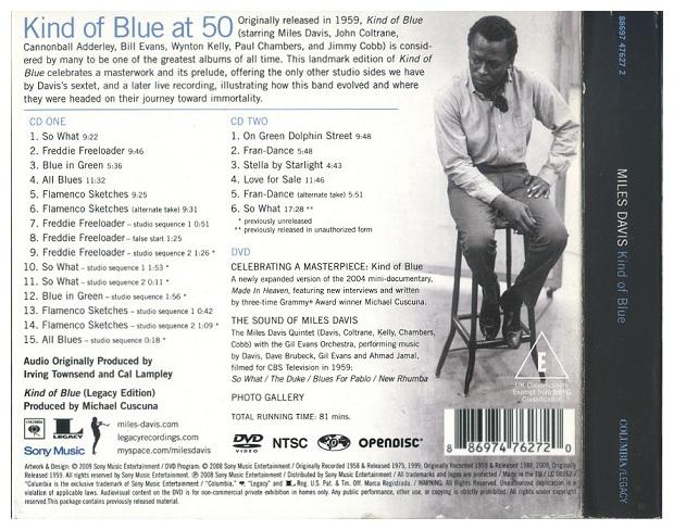 MILES DAVIS - KIND OF BLUE (2CD+DVD) | CD