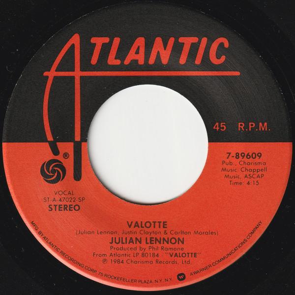 JULIAN LENNON - VALOTTE | 7" SINGLE VINILO USADO