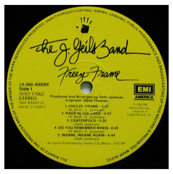 J. GEILS BAND  - FREEZE FRAME  | VINILO USADO
