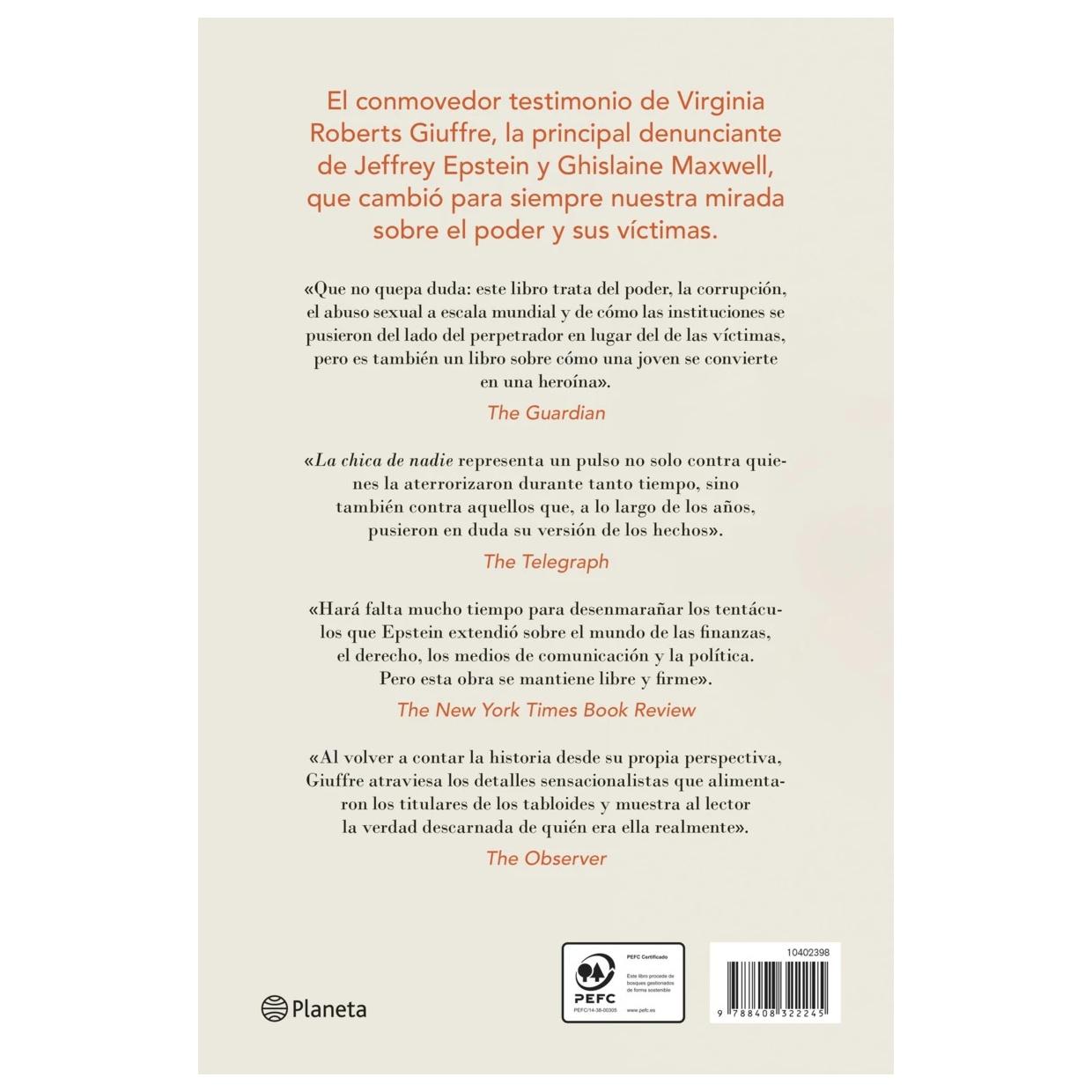 LA CHICA DE NADIE (TAPA RÚSTICA) - VIRGINIA ROBERTS GIUFFRE | LIBRO