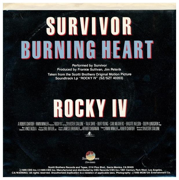 SURVIVOR - BURNING HEART | 7" SINGLE USADO