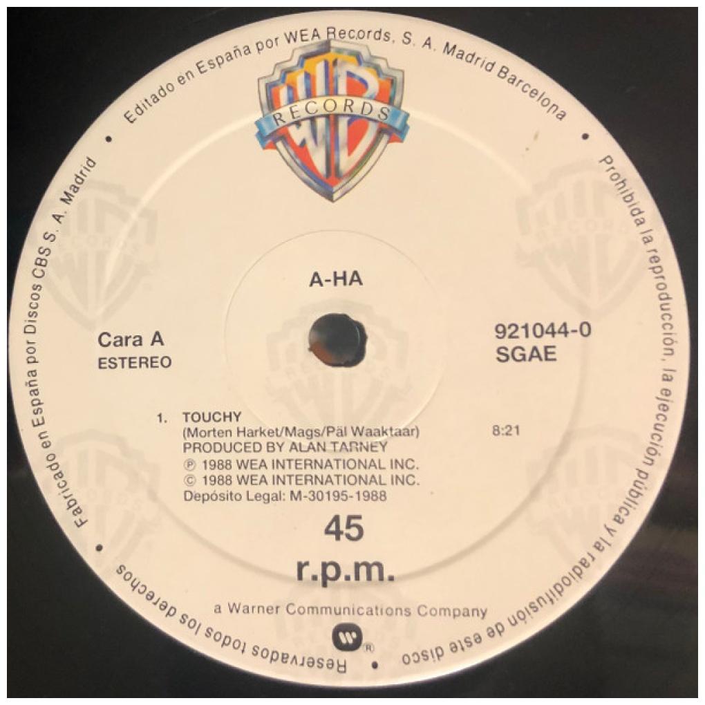 A-HA - TOUCHY! | 12'' MAXI SINGLE USADO