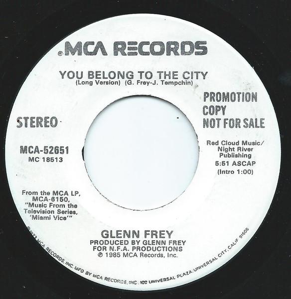 GLEN FREY - YOU BELONG TO THE CITY | 7" SINGLE VINILO USADO