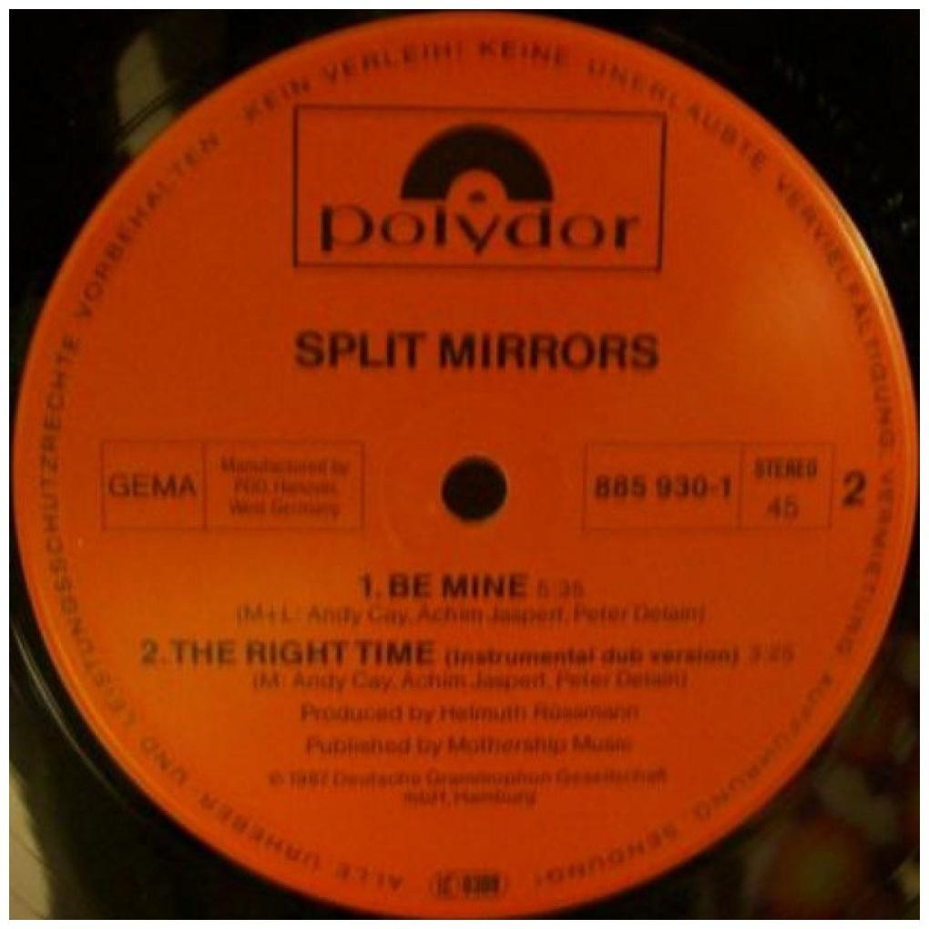 SPLIT MIRROR - THE RIGHT TIME | 12" MAXI SINGLE VINILO USADO