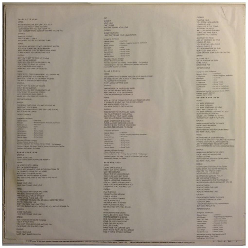 DEBBIE GIBSON - OUT OF THE BLUE | VINILO USADO
