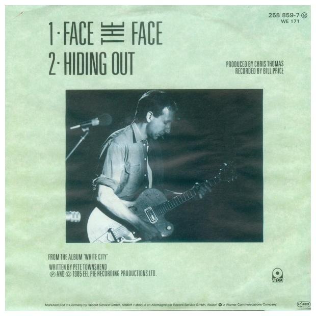 PETE TOWNSHEND - FACE THE FACE | 7 SINGLE VINILO USADO