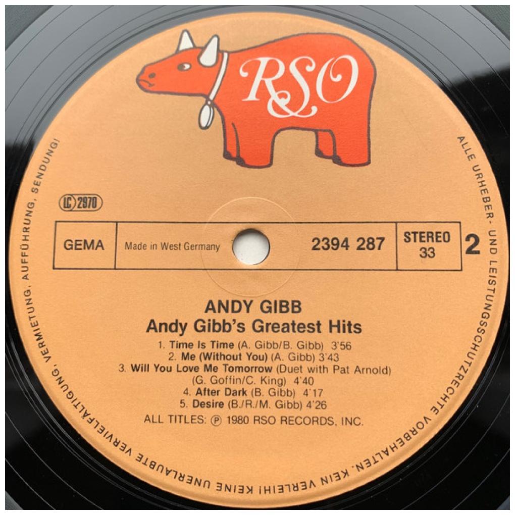 ANDY GIBB - GREATEST HITS | VINILO USADO