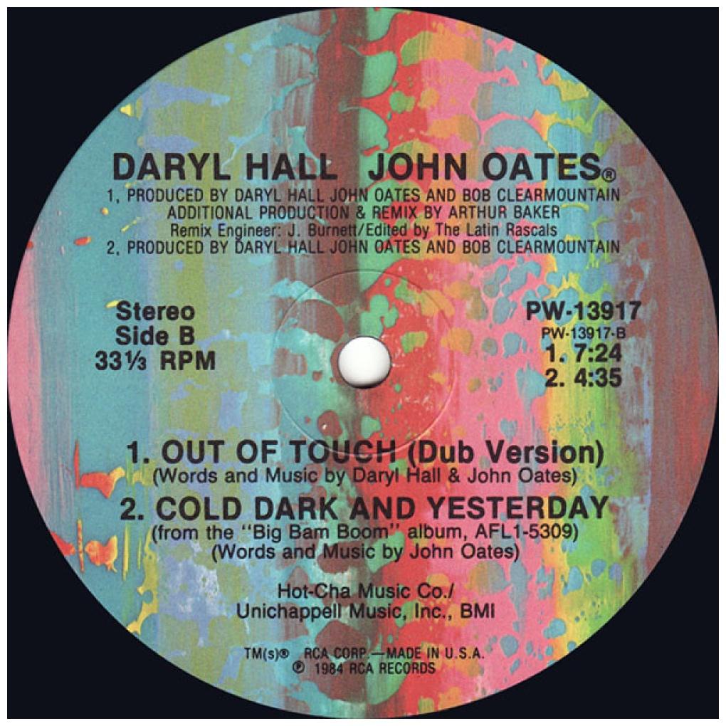 DARYL HALL & JOHN OATES - OUT OF TOUCH | 12'' MAXI SINGLE USADO