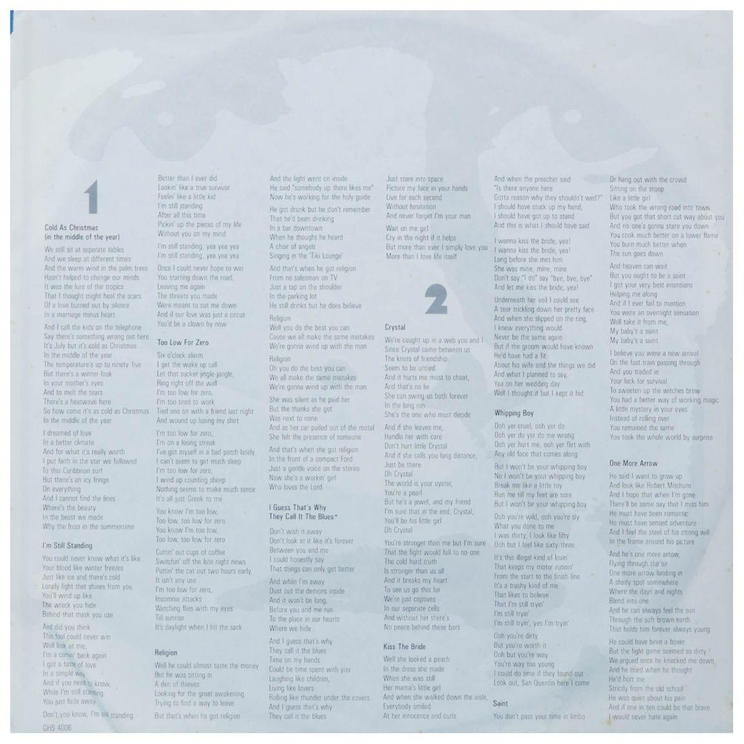 ELTON JOHN - TOO LOW FOR ZERO | VINILO USADO