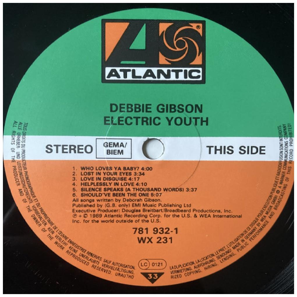 DEBBIE GIBSON - ELECTRIC YOUTH | VINILO USADO