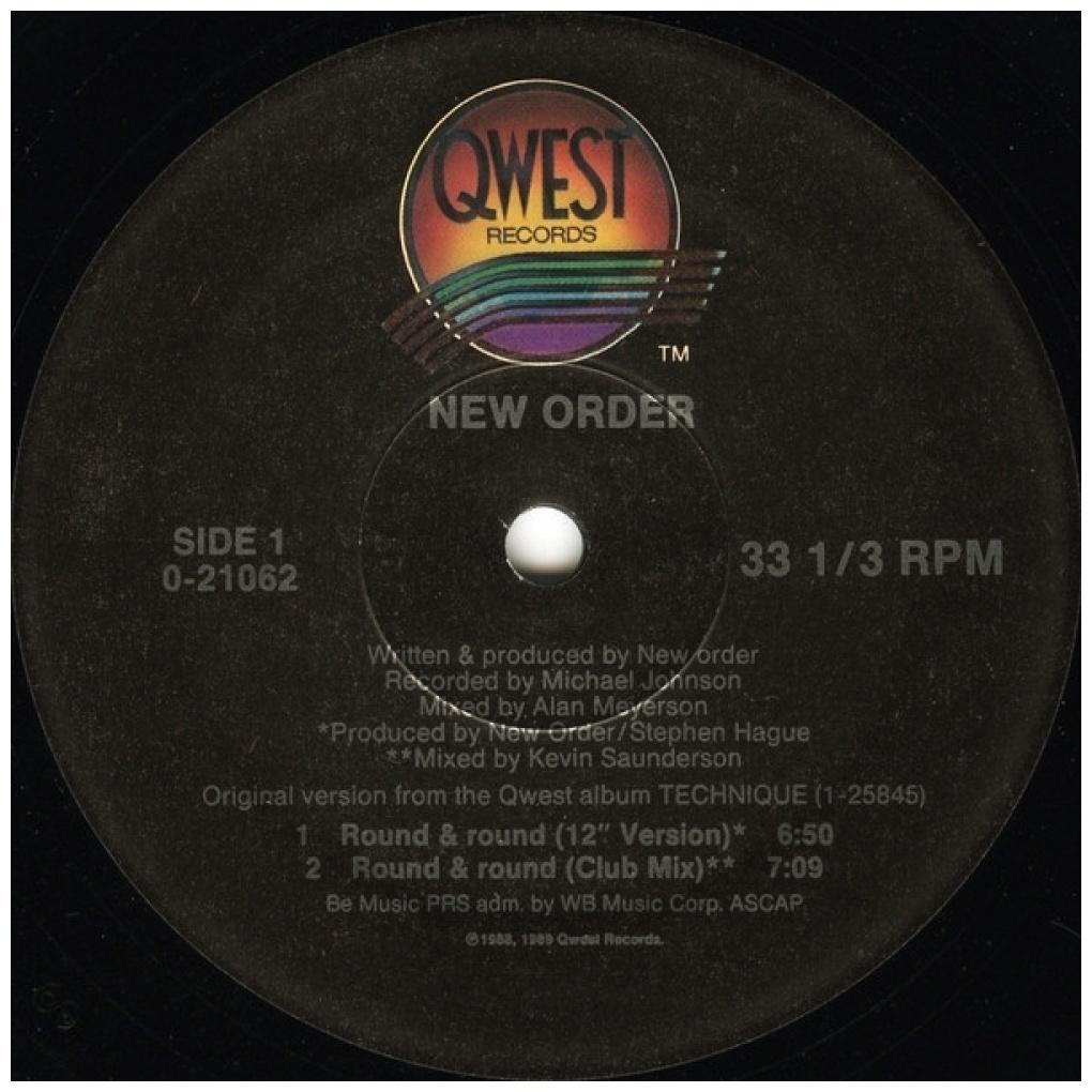 NEW ORDER - ROUND & ROUND | 12'' MAXI SINGLE USADO