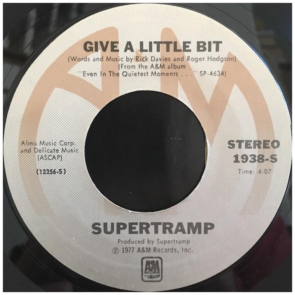 SUPERTRAMP - GIVE A LITTLE BIT | 7" SINGLE USADO
