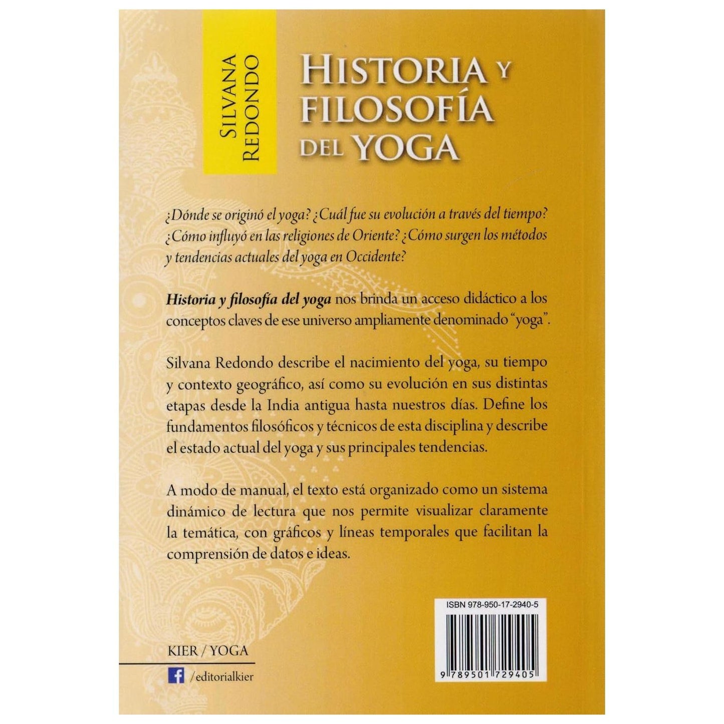 HISTORIA Y FILOSOFIA DEL YOGA (TAPA BLANDA) - SILVANA REDONDO | LIBRO