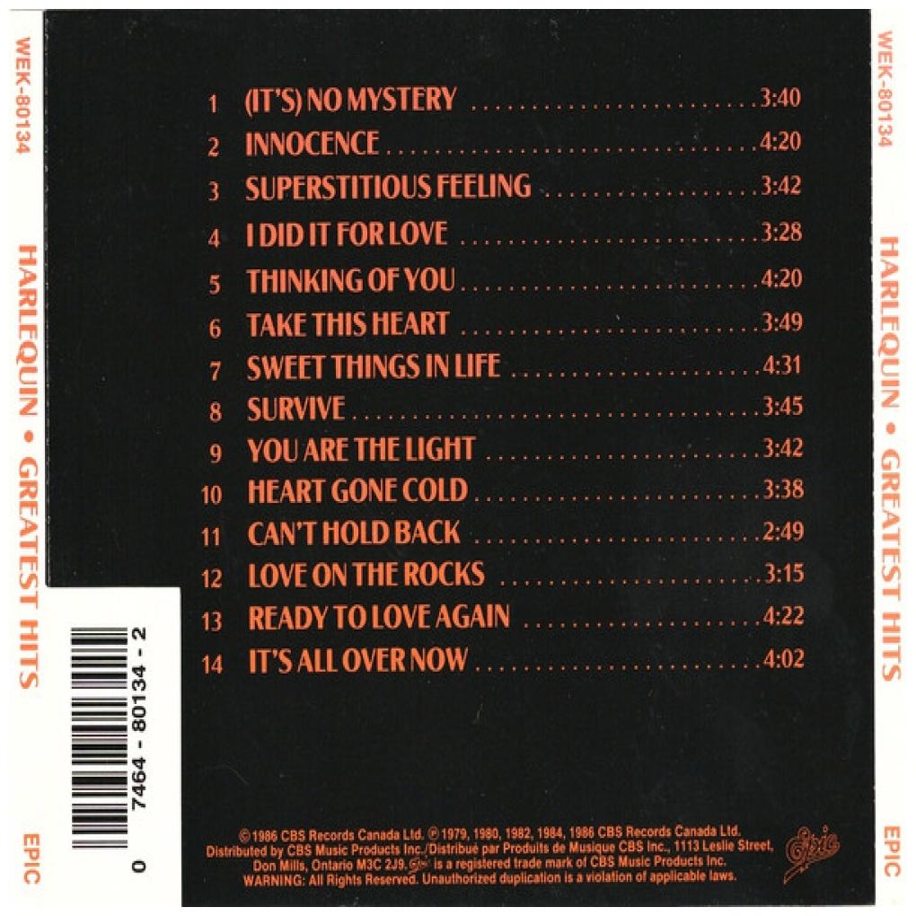 HARLEQUIN - GREATEST HITS | CD