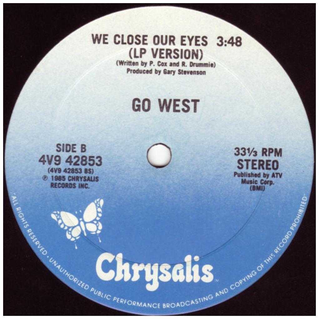 GO WEST - WE CLOSE OUR EYES | 12'' MAXI SINGLE USADO