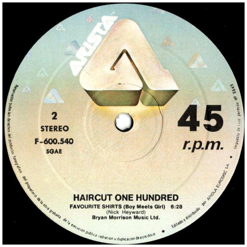 HAIRCUT ONE HUNDRED - LOVE PLUS ONE/FAVORITE SHIRTS | 12'' MAXI SINGLE USADO