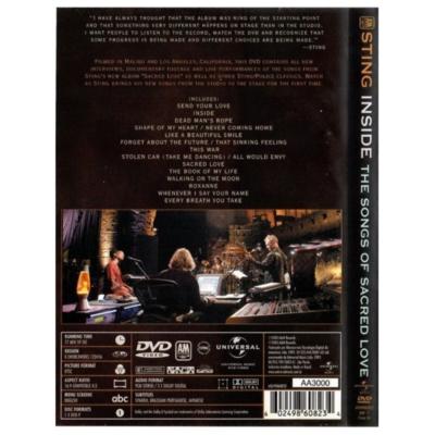 STING - INSIDETHE SONGS OF SACRED LOVE | DVD